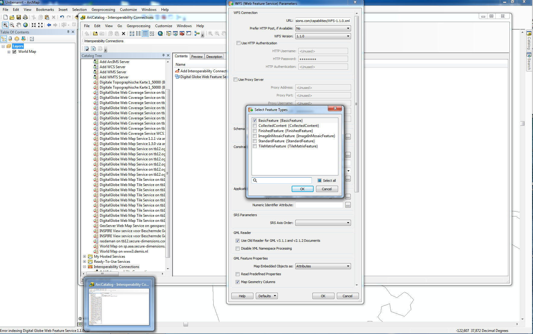 WFS ArcCatalog